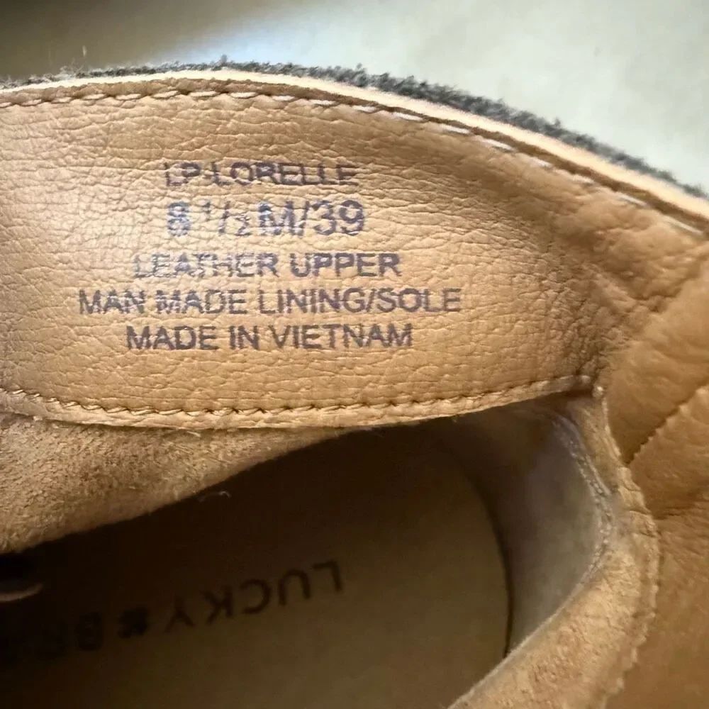 Lucky Brand Women's Lorelle Suede Leather Shoe High Top Lace Up Sneakers sz 8.5 - Picture 6 of 6